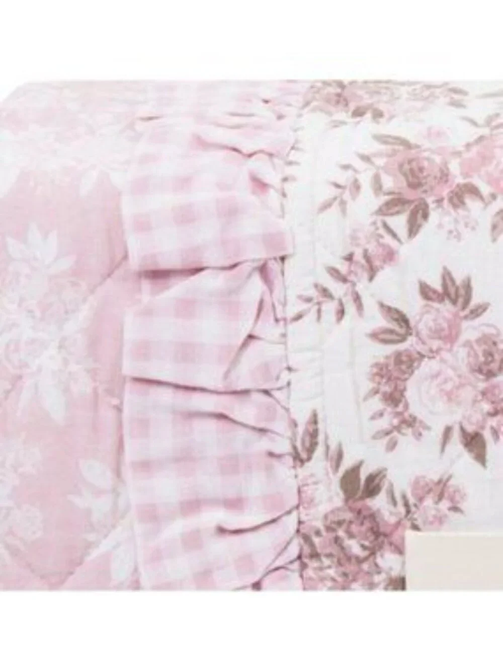RACHEL ZOE Reversible Floral Quilt Set With Ruffles